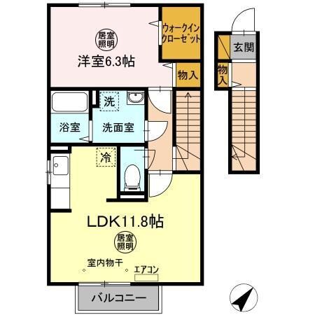 姉ケ崎駅 徒歩17分 2階の物件間取画像