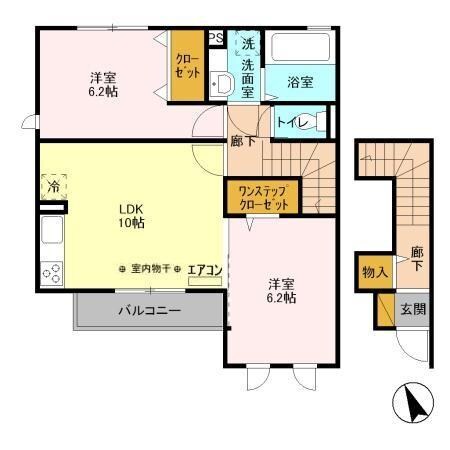 シャリテレーヴBの物件間取画像