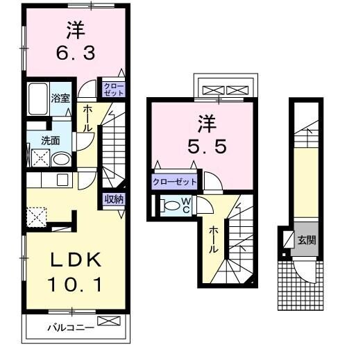 姉ケ崎駅 徒歩15分 2-3階の物件間取画像