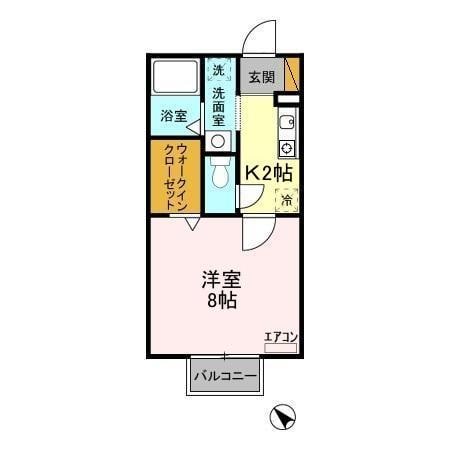 八幡宿駅 徒歩3分 2階の物件間取画像