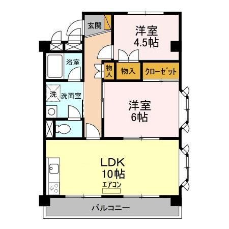 グリーンコーポ旭の物件間取画像