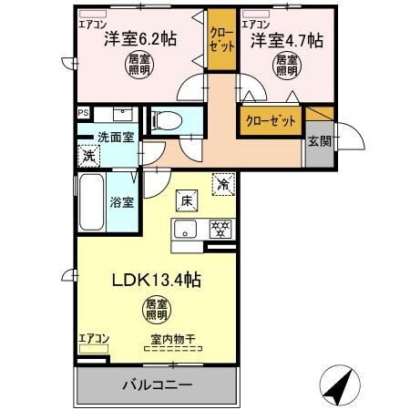 グランソレイユ(君塚)の物件間取画像