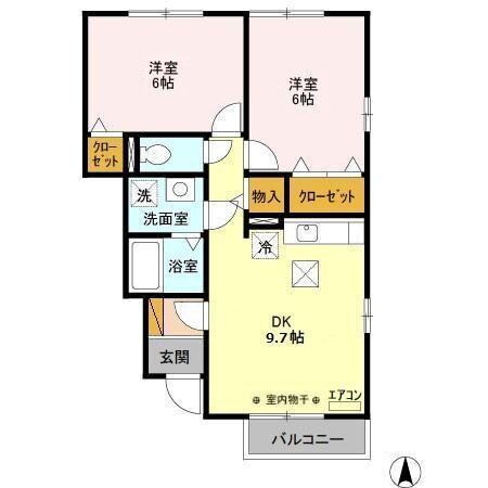 バーディコートの物件間取画像