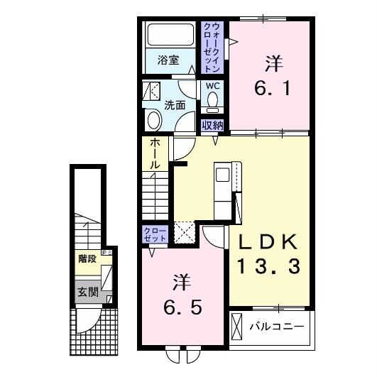 メゾンドゥイエットの物件間取画像