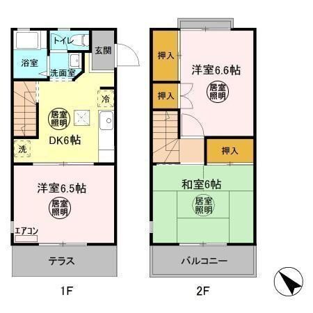 スカイハイツ池田Eの物件間取画像