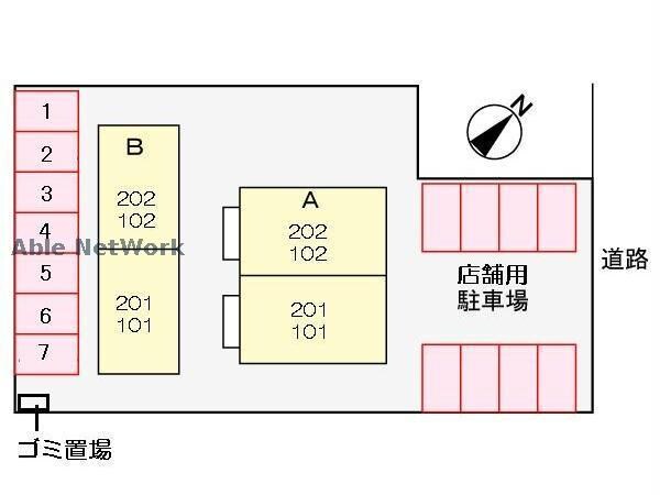 サンアベニューＢの物件外観写真