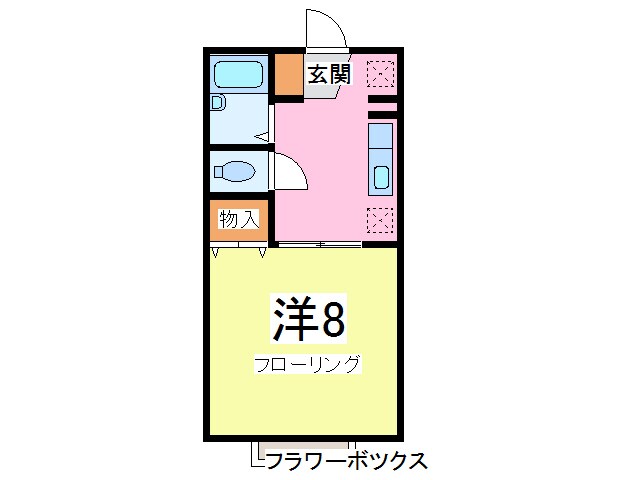 八幡宿駅 徒歩10分 1階の物件間取画像