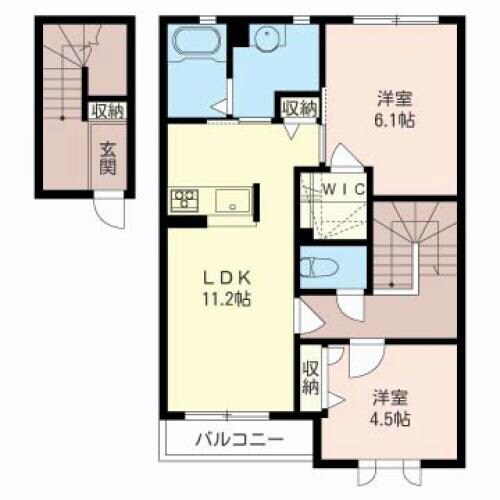 五井駅 徒歩20分 2階の物件間取画像