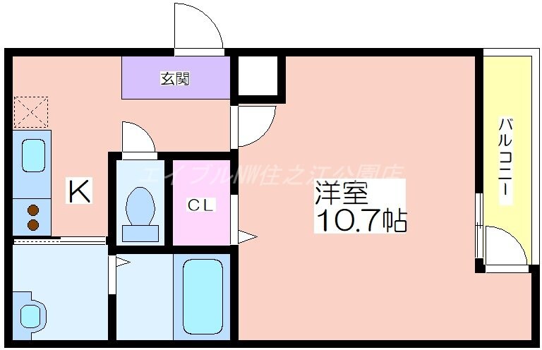 フジパレス山之内Ⅹ番館の物件間取画像