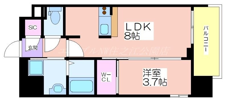 Luxe住吉公園の物件間取画像