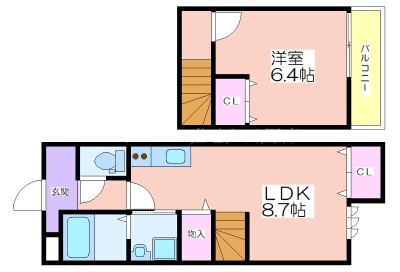 ツインフォレスト住之江Ⅱ番館の物件間取画像