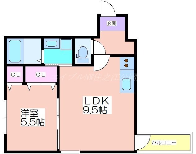 フジパレス帝塚山Ⅰ番館の物件間取画像