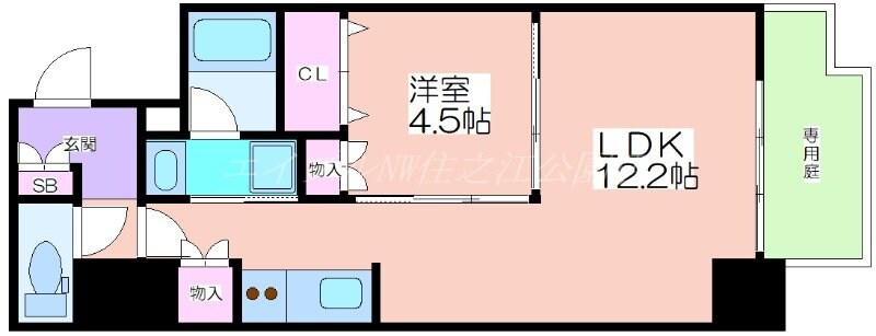 グランジュテ住吉の物件間取画像