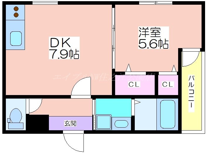 フジパレス帝塚山Ⅱ番館の物件間取画像