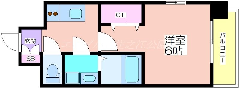 クレアグレイス岸里の物件間取画像