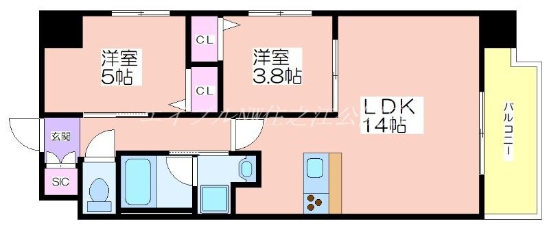 カウニス丸山通の物件間取画像