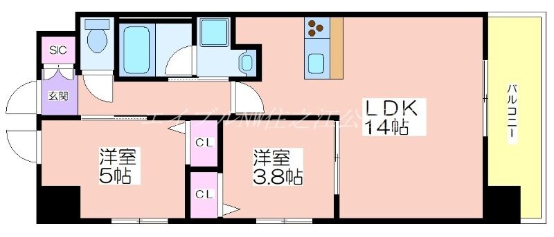 カウニス丸山通の物件間取画像