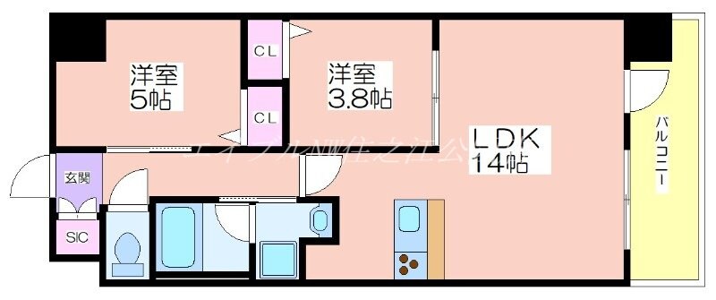 カウニス丸山通の物件間取画像