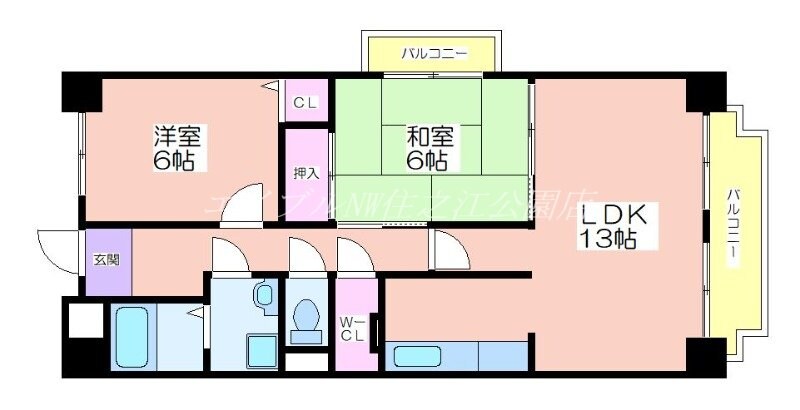 レジェロ住之江の物件間取画像