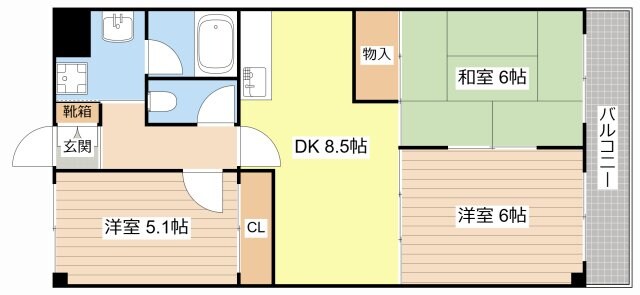 ヴィラアンドゥミルの物件間取画像