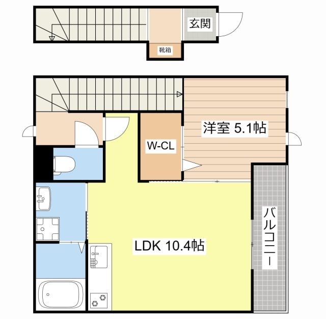 （仮）草津市上笠1丁目新築アパートの物件間取画像