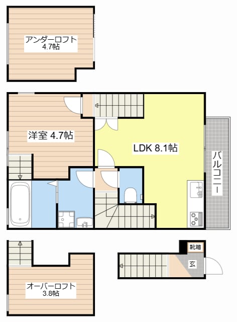 エルミナージュ本町の物件間取画像