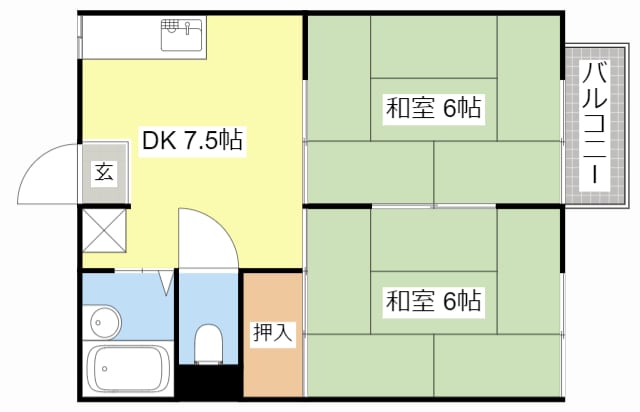 ハイツにんじんA棟の物件間取画像