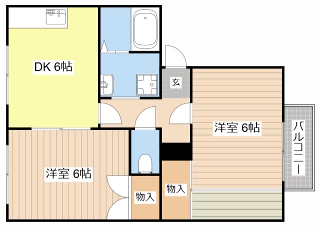 ハイマート野入の物件間取画像