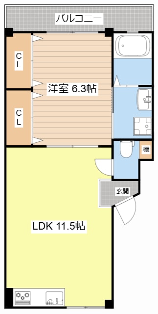 北口マンションの物件間取画像