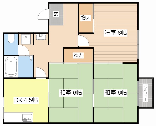 ラブリータウン近江D棟の物件間取画像