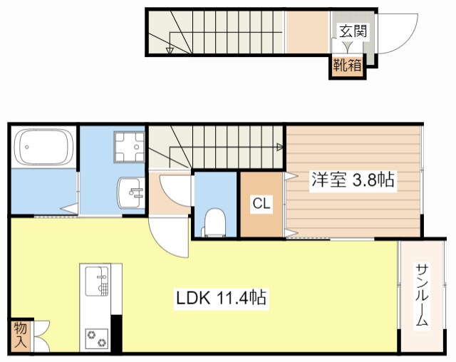 サチクル石塚の物件間取画像