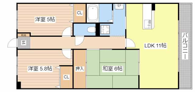 グランシャリオ２番館の物件間取画像