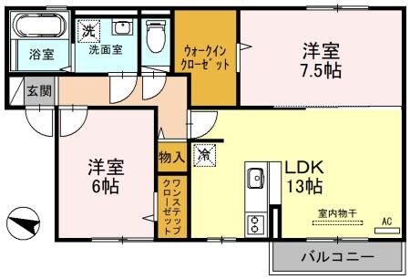 グレイスソシアキトロの物件間取画像