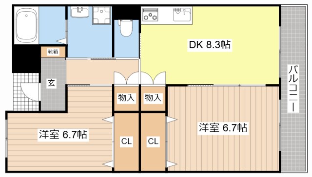 シャイニング壱番館の物件間取画像