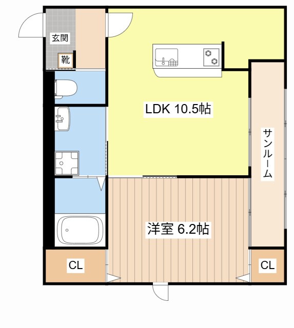 CA彩りの物件間取画像
