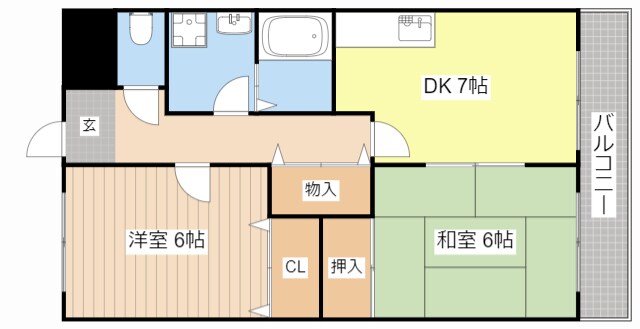 エクロール西前の物件間取画像