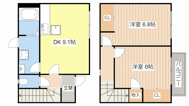 宮司サンシャインⅡの物件間取画像