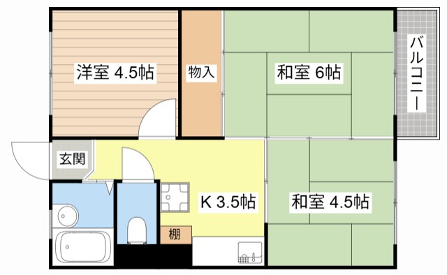 コーポサニーの物件間取画像