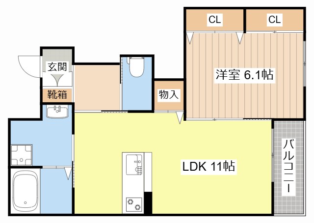 ベルグラースＦＵＫＵＭＩＴＳＵの物件間取画像