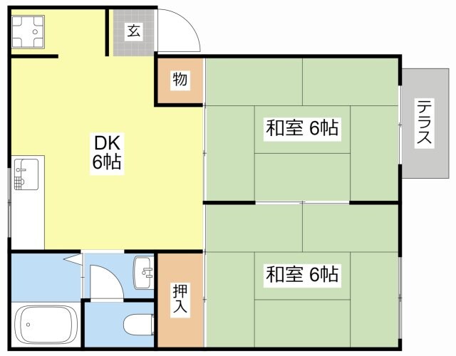 ラブリータウン近江C棟の物件間取画像