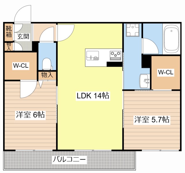 シャーメゾン　Ａ．Ｋａｔｓｕｂｅの物件間取画像