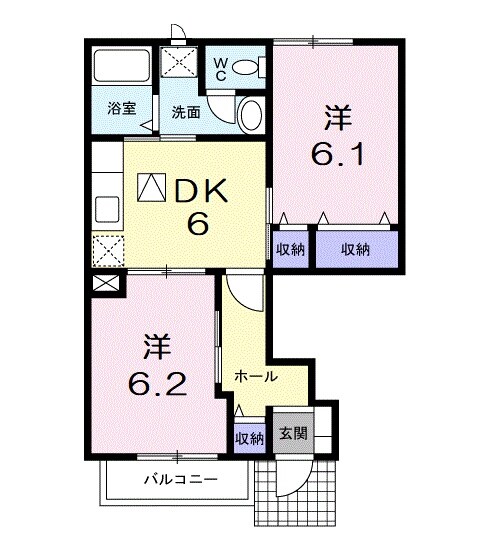 カルフールの物件間取画像