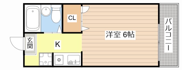 サンシティ長浜B棟の物件間取画像