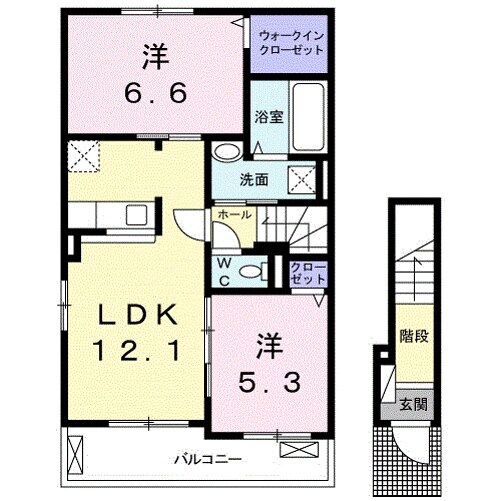 琵琶パレスⅠの物件間取画像