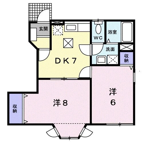 ウエストナウＢの物件間取画像