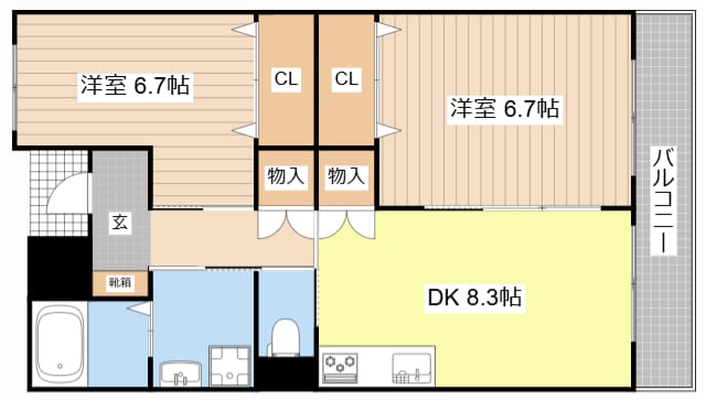 シャイニング壱番館の物件間取画像