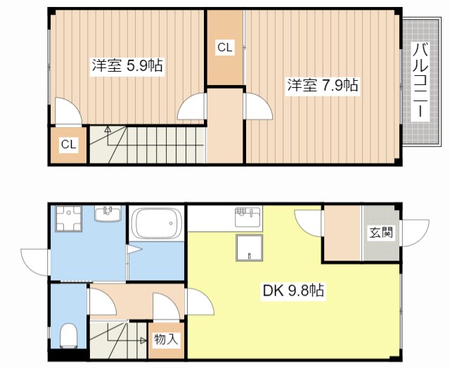 クレストビレッジⅡの物件間取画像