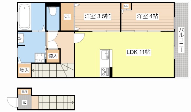 アマネクイーストの物件間取画像