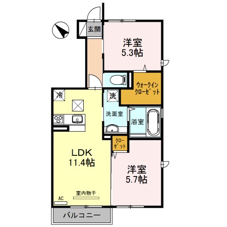 エスポワールの物件間取画像