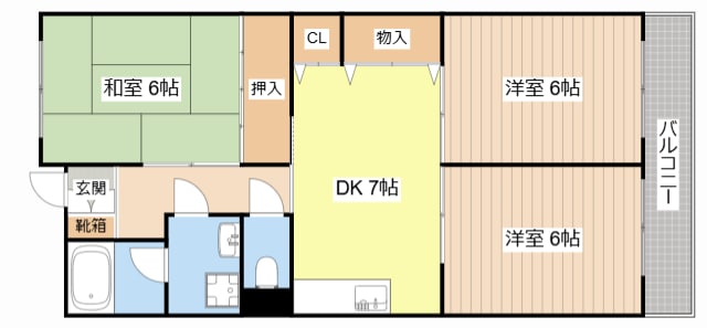 コーポサンライズの物件間取画像